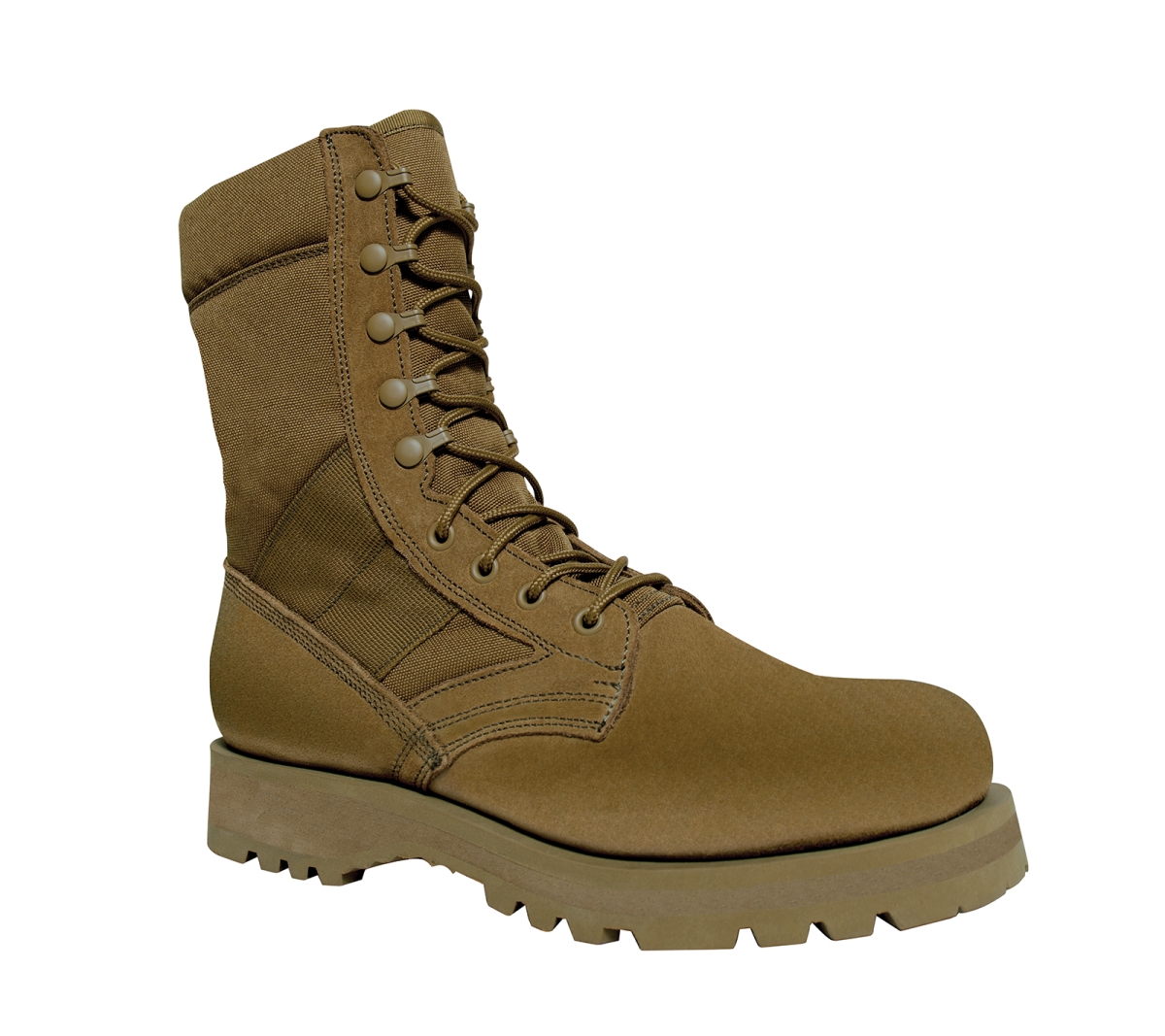 20557 8 in. Sierra Sole Tactical Boot, Coyote Brown - Regular - Size 7