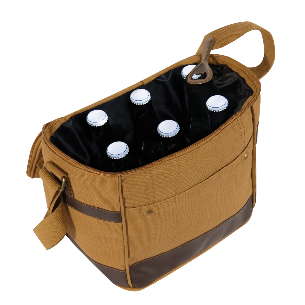 21729 Canvas Insulated Cooler Bag, Coyote Brown