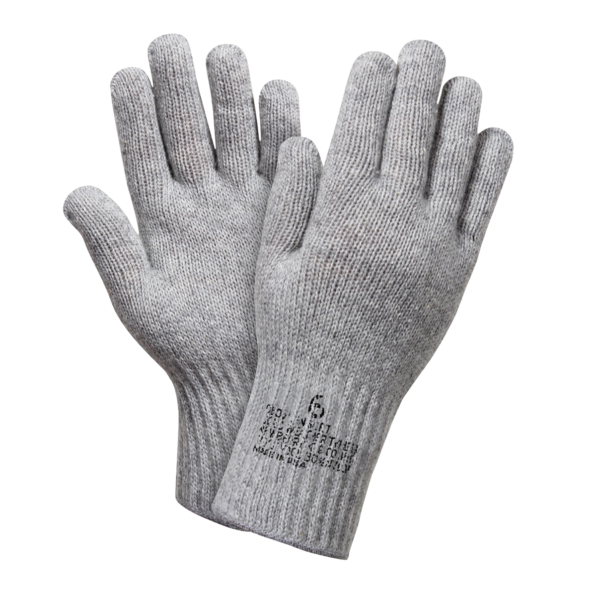 9653 G.I. Glove Liners, Gray - Size 3