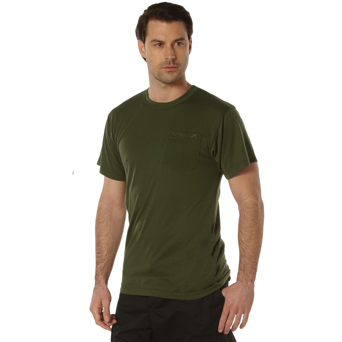 22322 Moisture Wicking Pocket Short Sleeve T-Shirt, Olive Drab - Extra Large