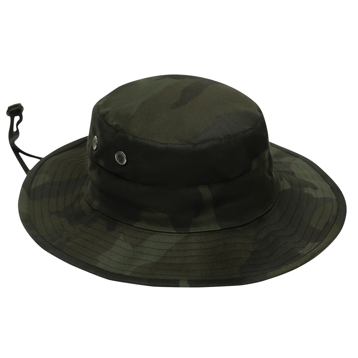 23239 Midnight Camo Adjustable Boonie Hat, Midnight Woodland Camo