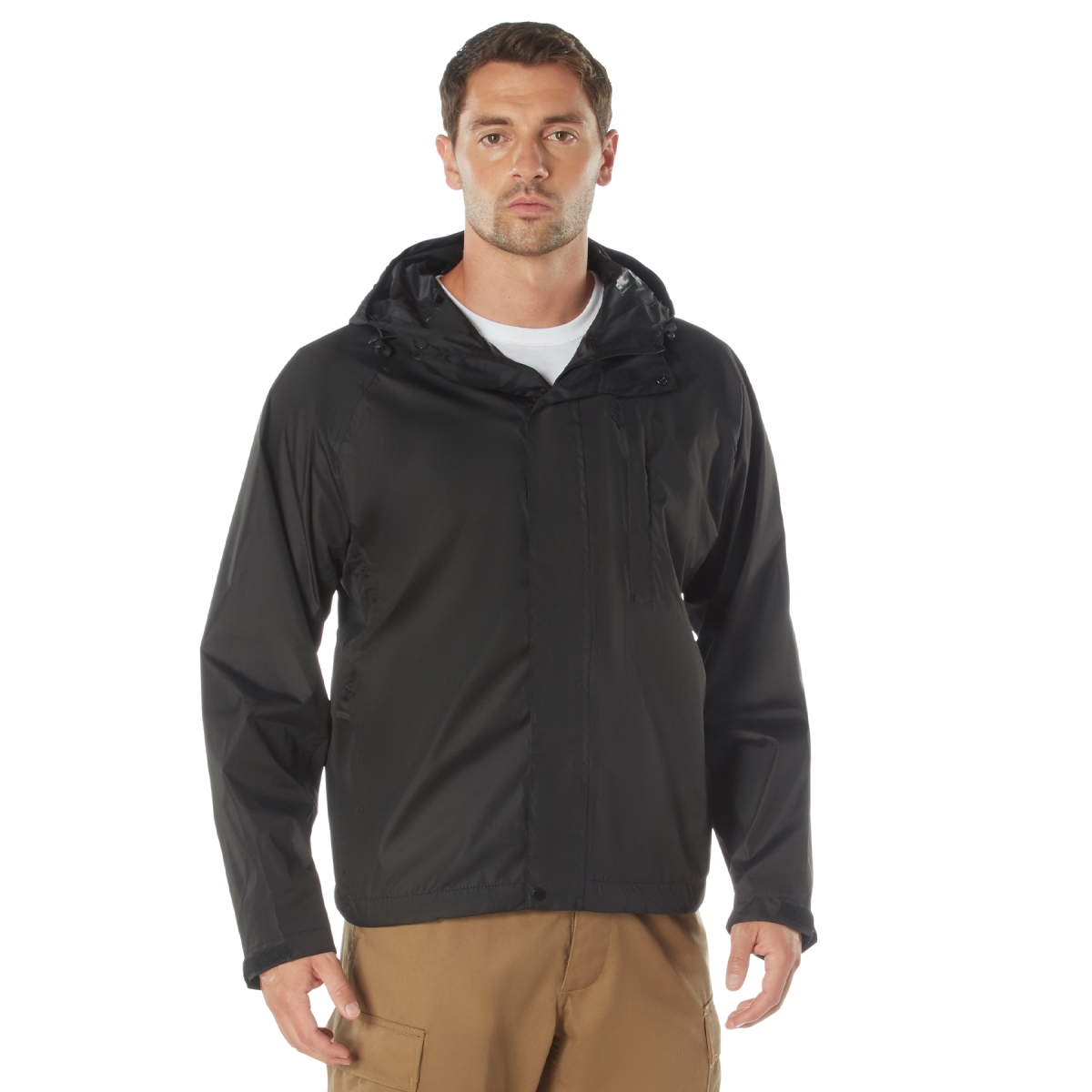 12281 Packable Rain Jacket, Black - Large