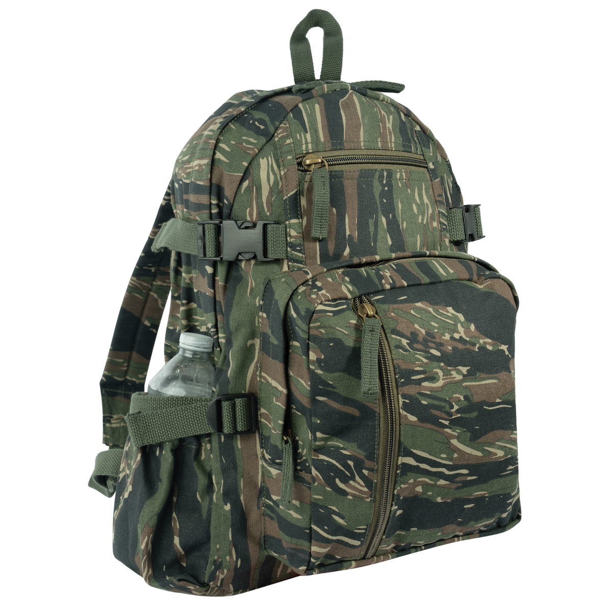 30296 Vintage Canvas Compact Backpack, Tiger Stripe Camo