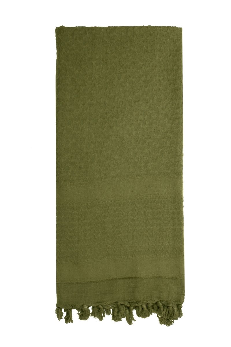 10029 Solid Color Shemagh Tactical Desert Keffiyeh Scarf, Olive Drab