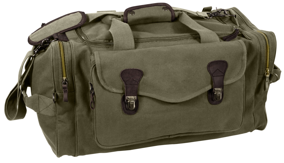 16819 Canvas Long Weekend Bag, Olive Drab