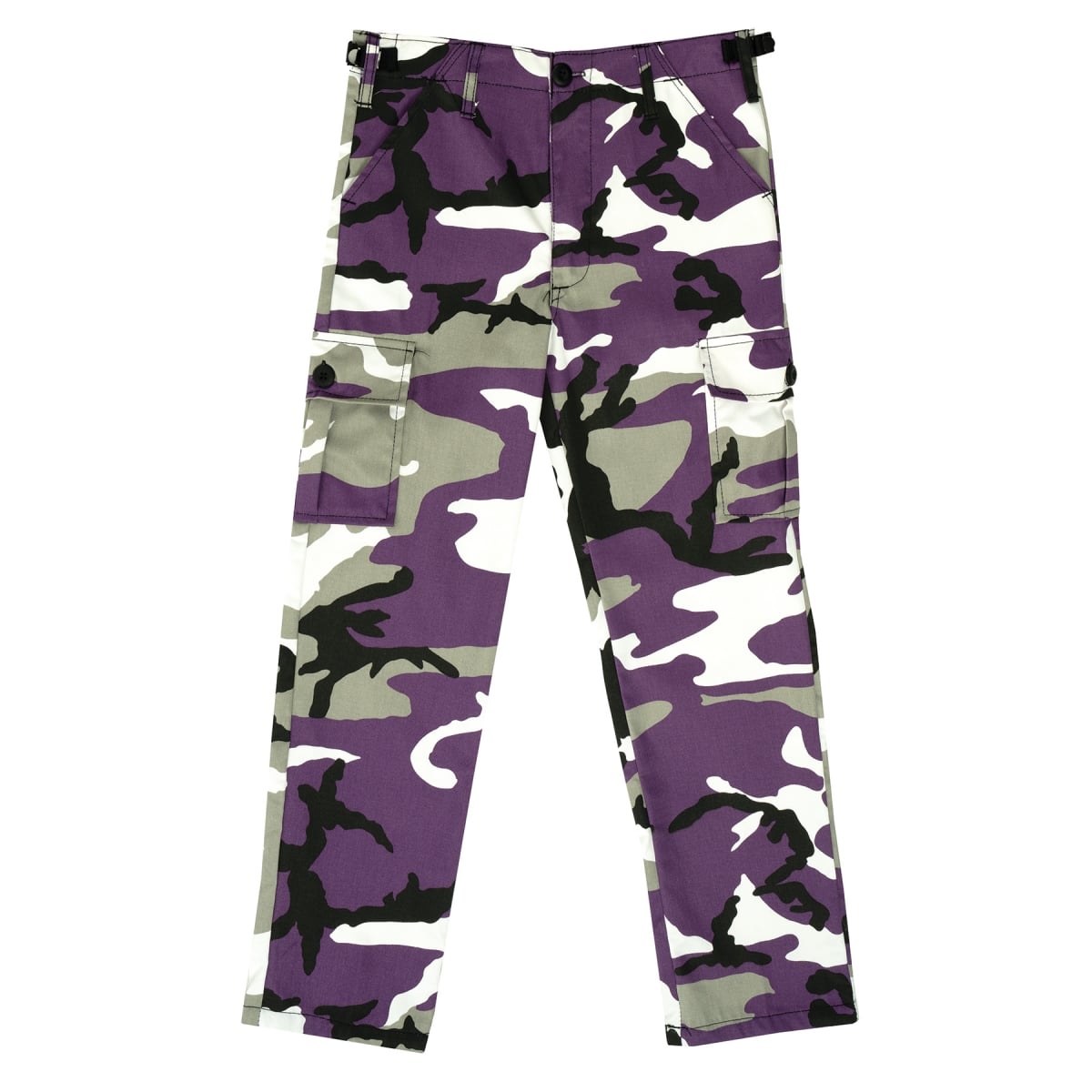 6992 Men Kids Cargo Pants, Ultra Violet Camo - Large