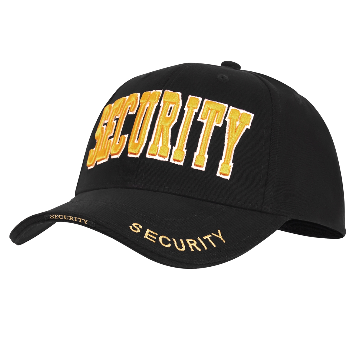 11041 Security Deluxe Low Profile Cap, Black & Gold