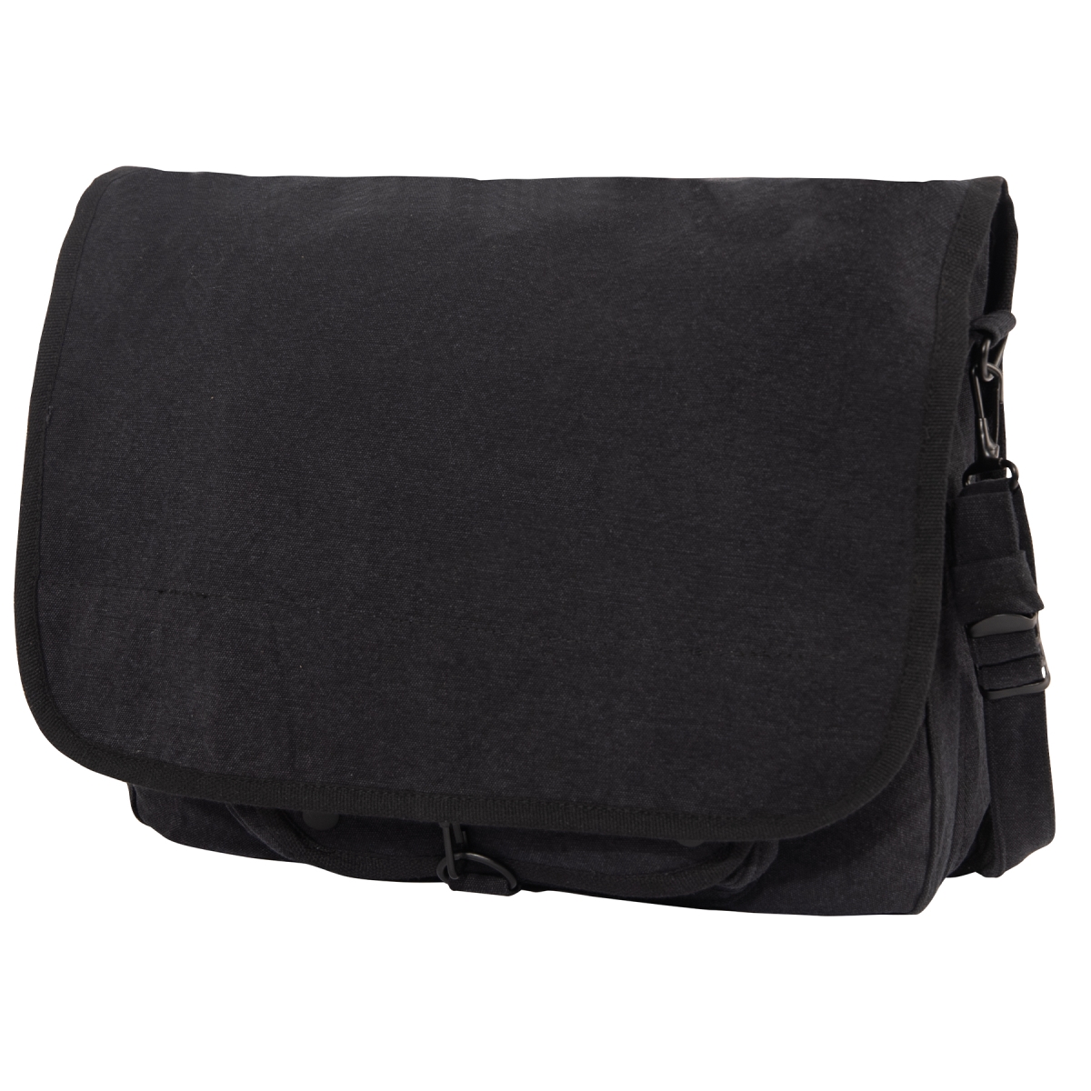 11090 Vintage Canvas Paratrooper Bag, Black