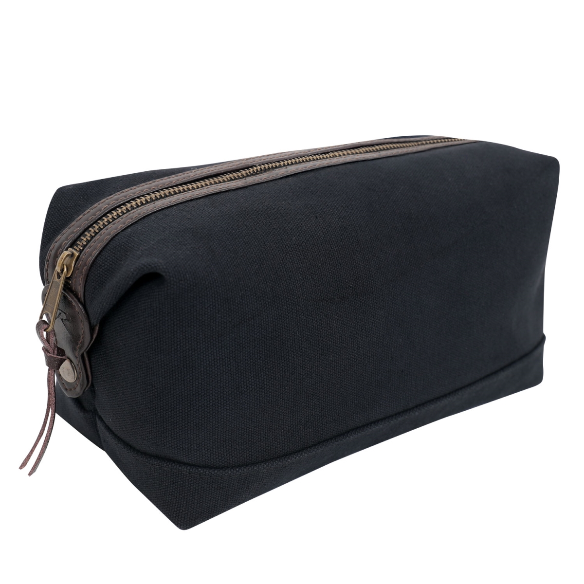 18503 Canvas & Leather Travel Kit, Black