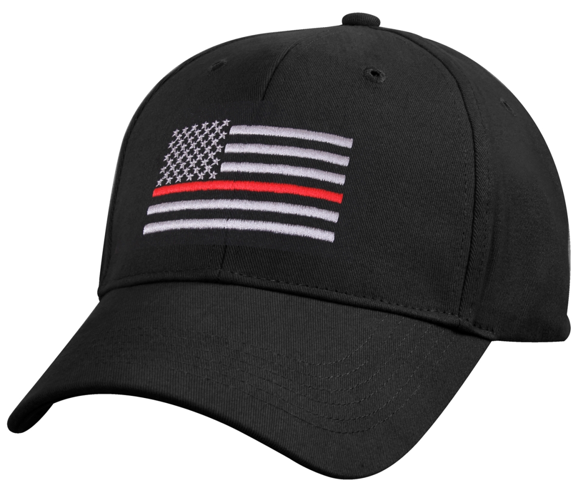16577 Thin Red Line Flag Low Profile Cap, Black
