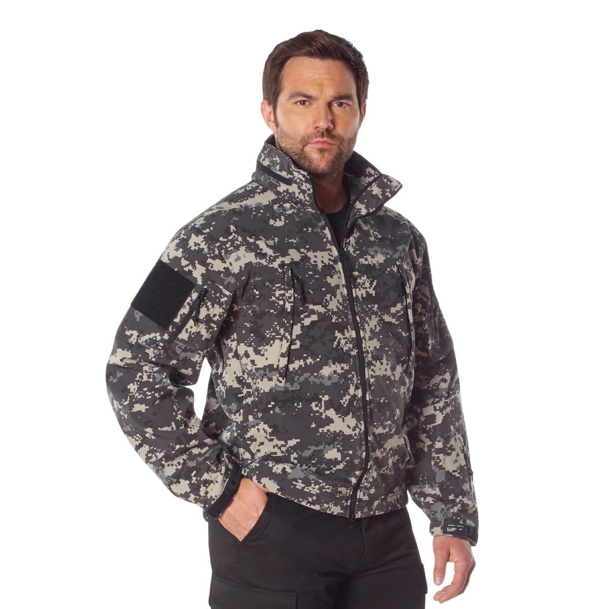 Special Ops Soft Shell Jacket - Subdued Urban Digital Camo - Large - Tactical Utility