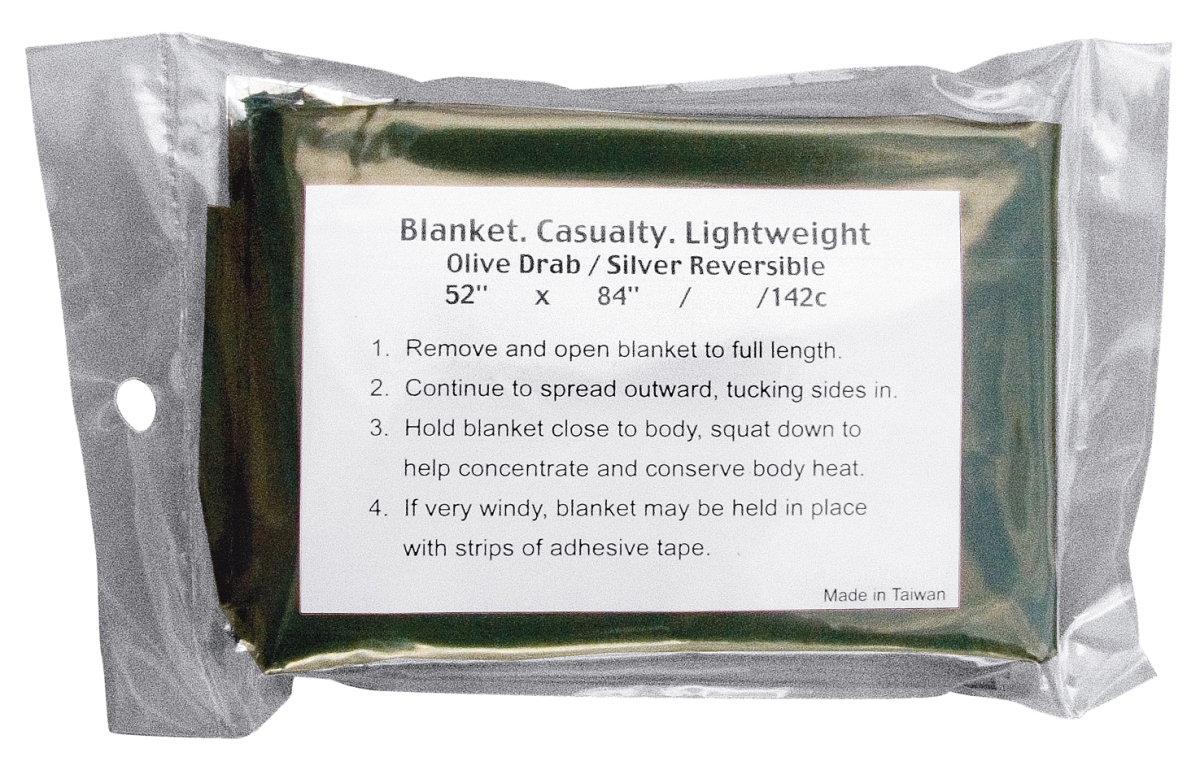 10546 Lightweight Survival Blanket, Olive Drab