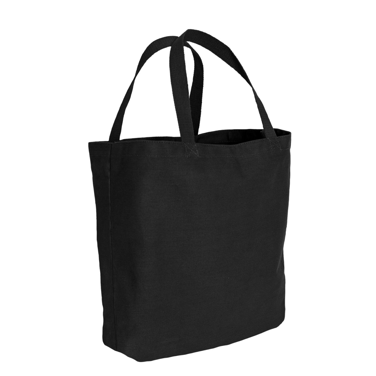 18648 Canvas Camo & Solid Tote Bag, Black