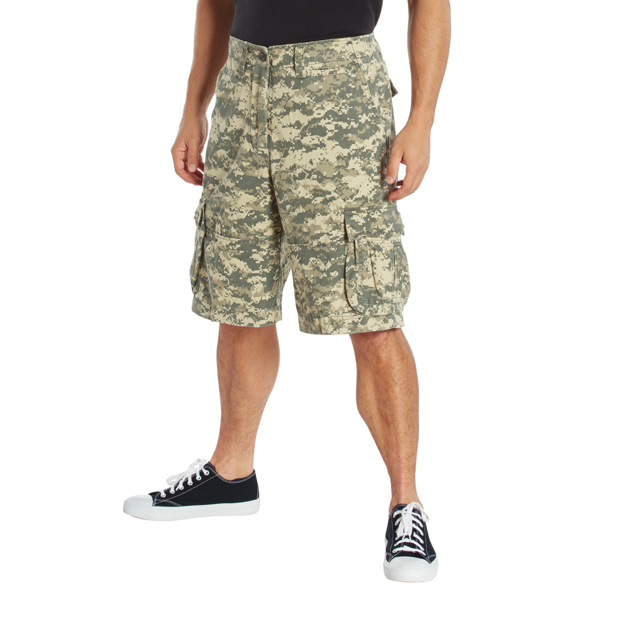 1323 Men Vintage Utility Cargo Shorts, ACU Digital Camo - Medium