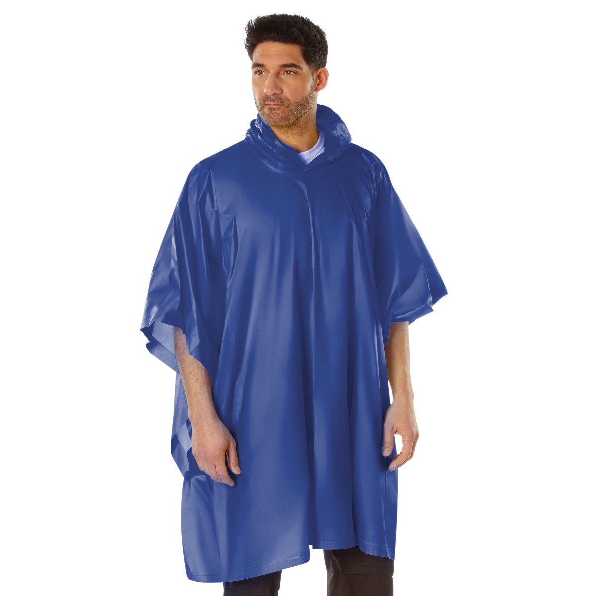 2435 Rip-Stop Poncho, Navy Blue