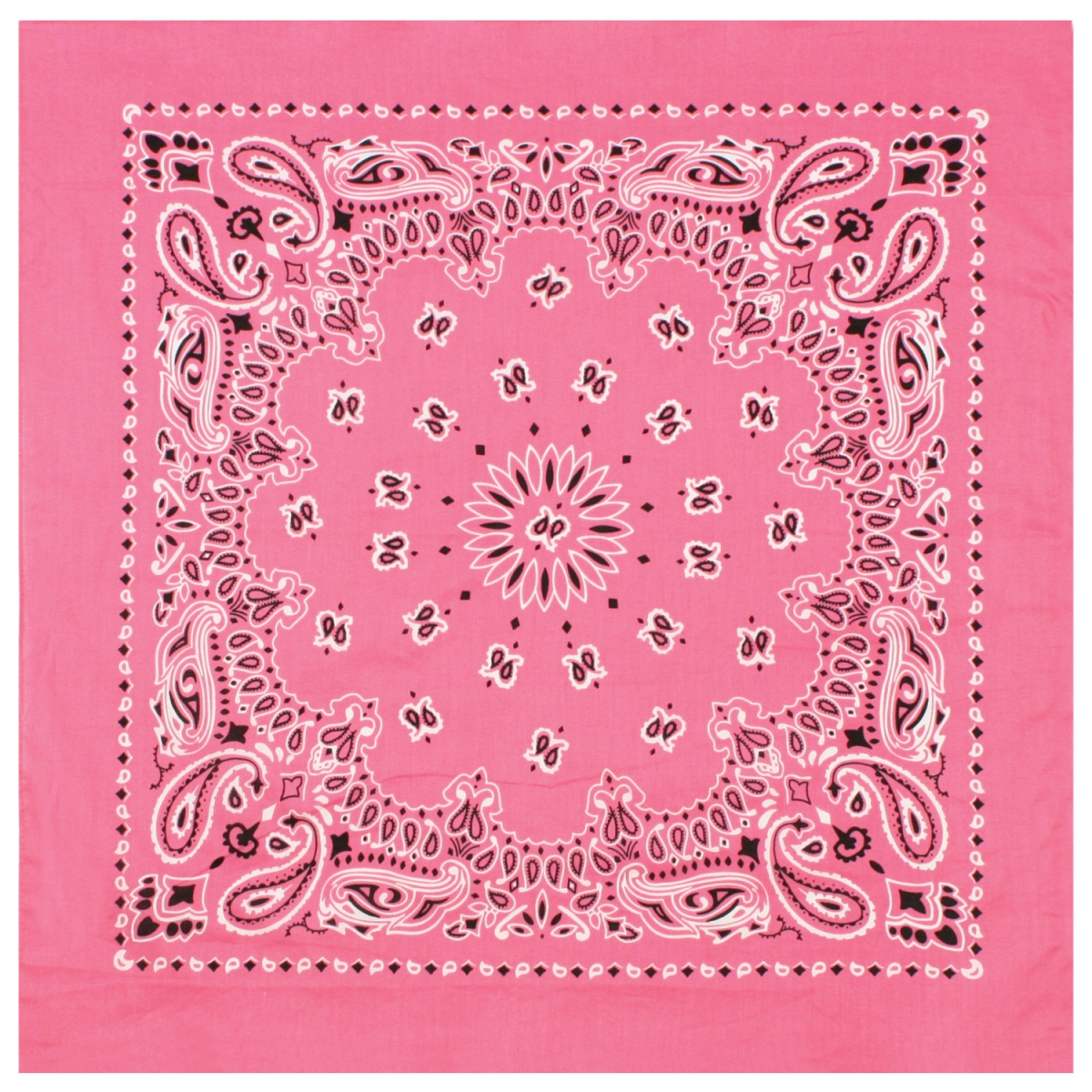2784 22 x 22 in. Trainmen Paisley Bandana, Pink