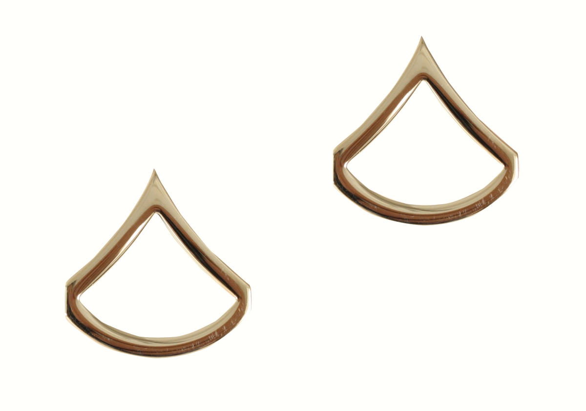 754 Private First Class Polished Insignia, Gold