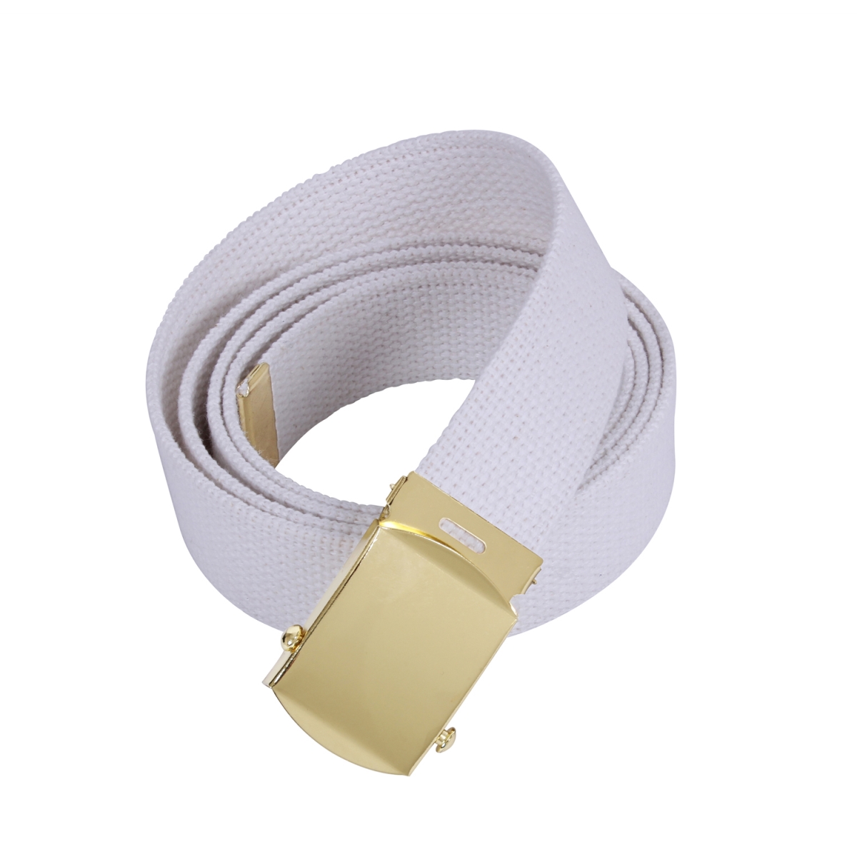 2857 54 in. Long Web Belts, White & Gold