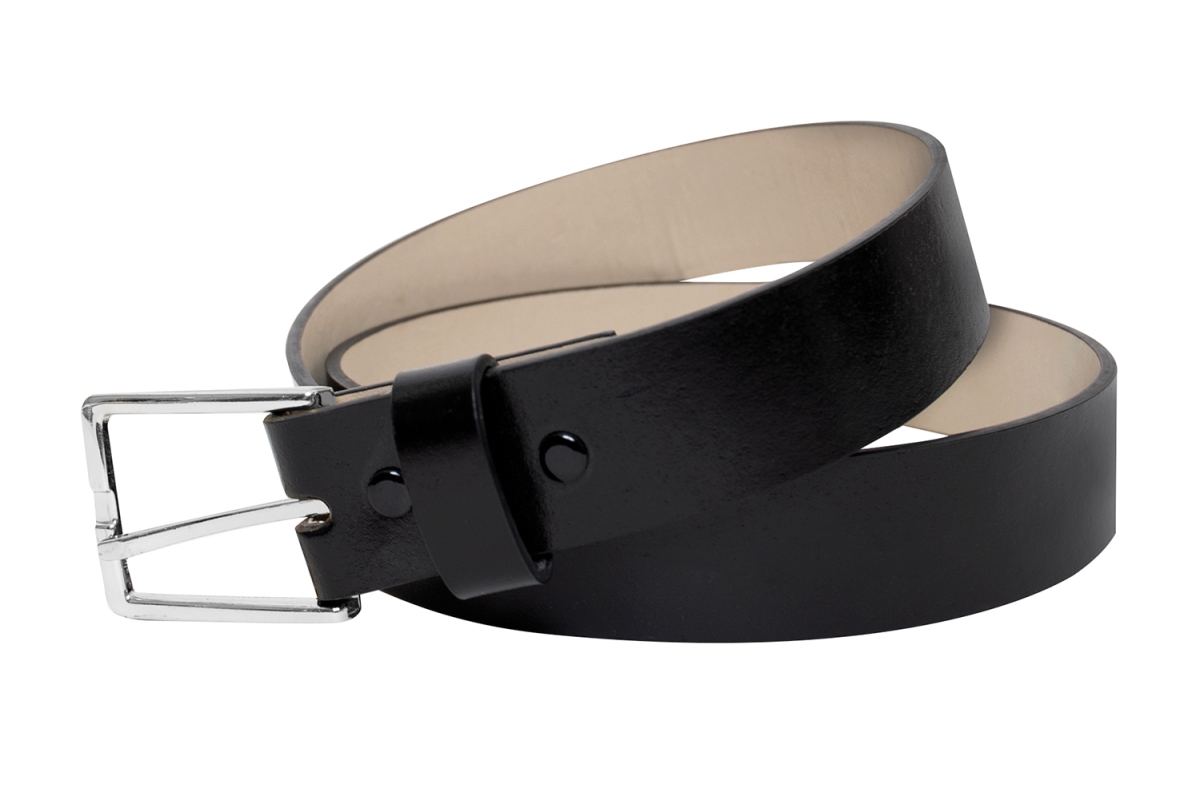3016 Bonded Leather Garrison Belt, Nickel - Size 38