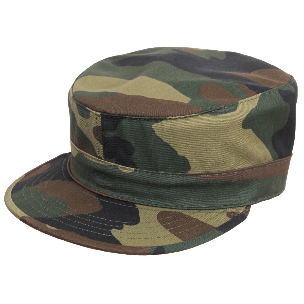 3459 Adjustable Camo Fatigue Caps, Woodland Camo