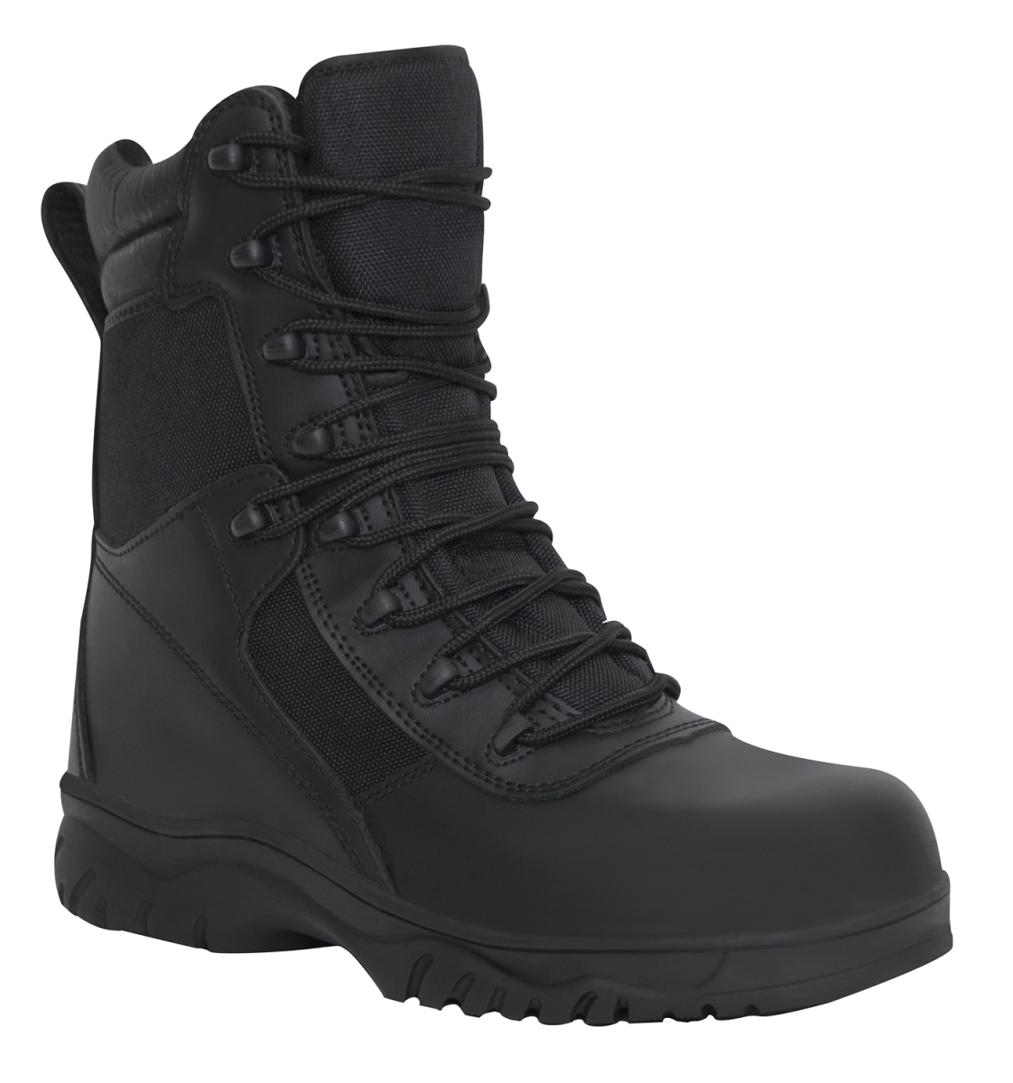 28915 8 in. Forced Entry Tactical Boot with Side Zipper & Composite Toe, Black - Size 10.5