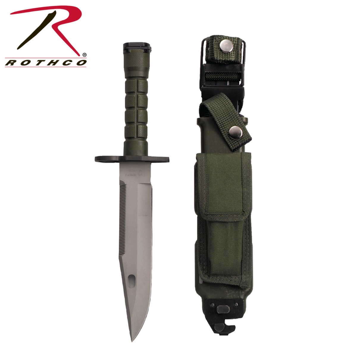 1050 G.I. Type M-9 Bayonet with Sheath, Olive Drab