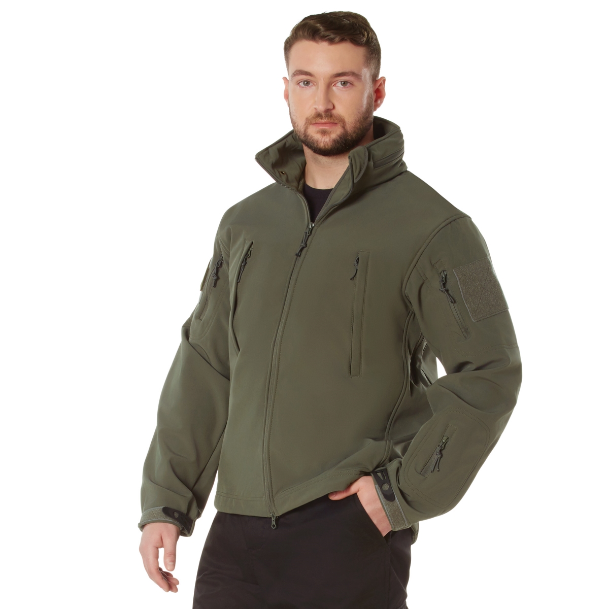 15182 Concealed Carry Soft Shell Jacket, Olive Drab - 3XL