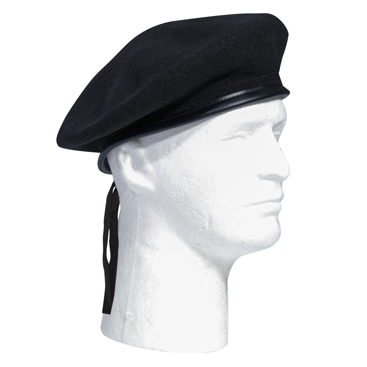 3553 Wool Monty Beret Hat, Black - Extra Large