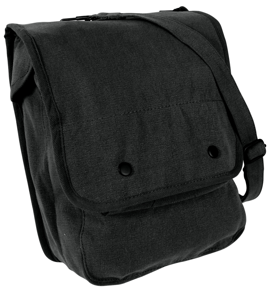 5176 Canvas Map Case Shoulder Bag, Black