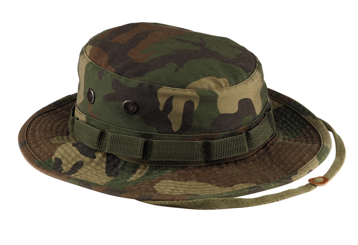 5698 Vintage Boonie Hat, Woodland Camo - Size 7.75