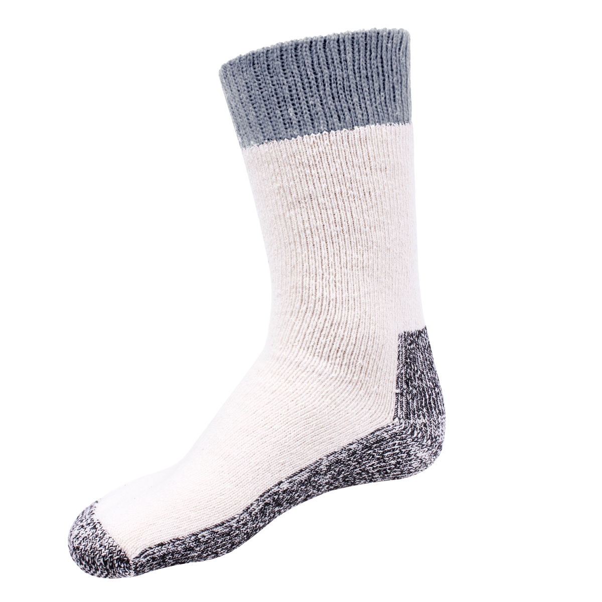 6168 Heavyweight Natural Thermal Boot Socks, Black & White