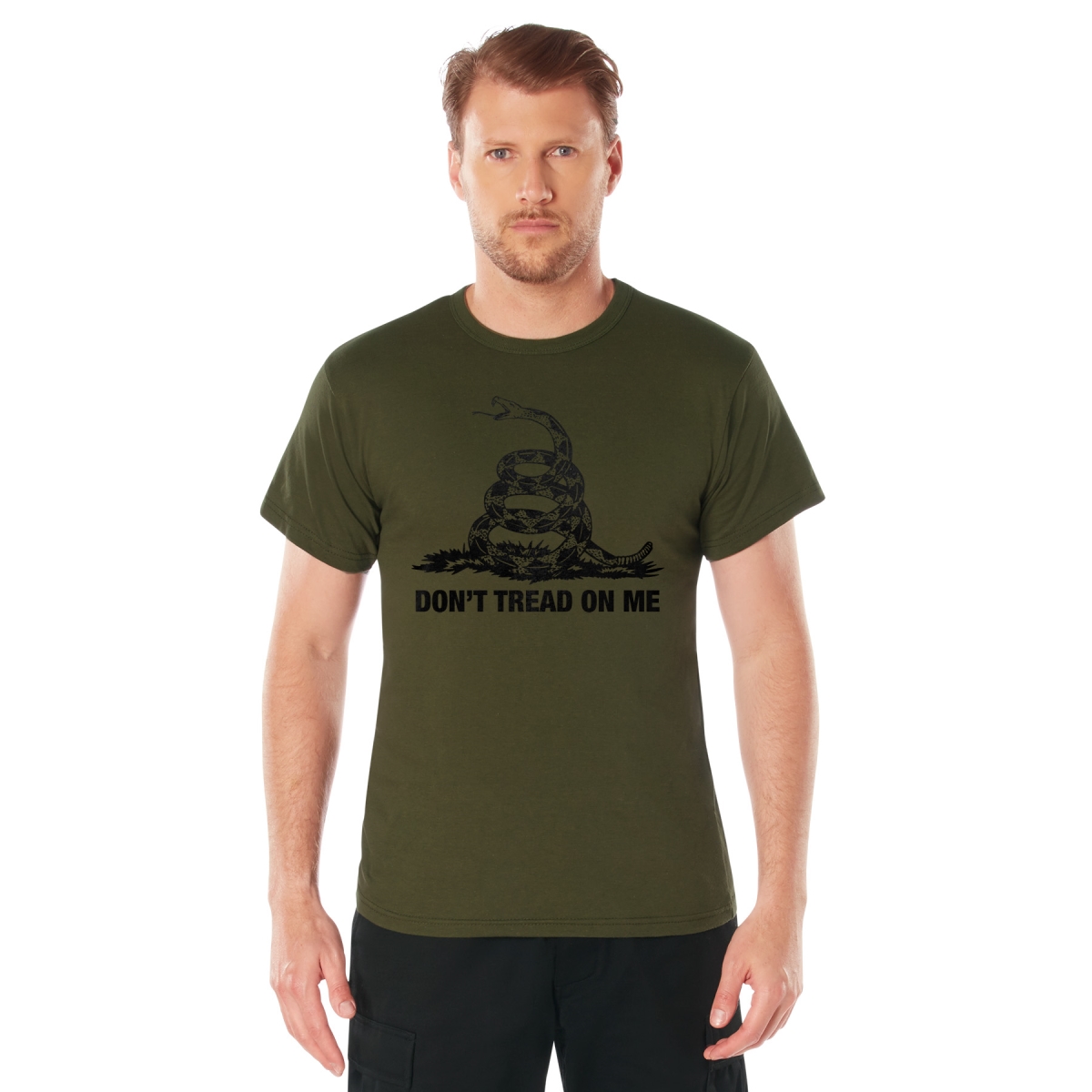 14843 Dont Tread On Me Short Sleeve T-Shirt, Olive Drab - 2XL