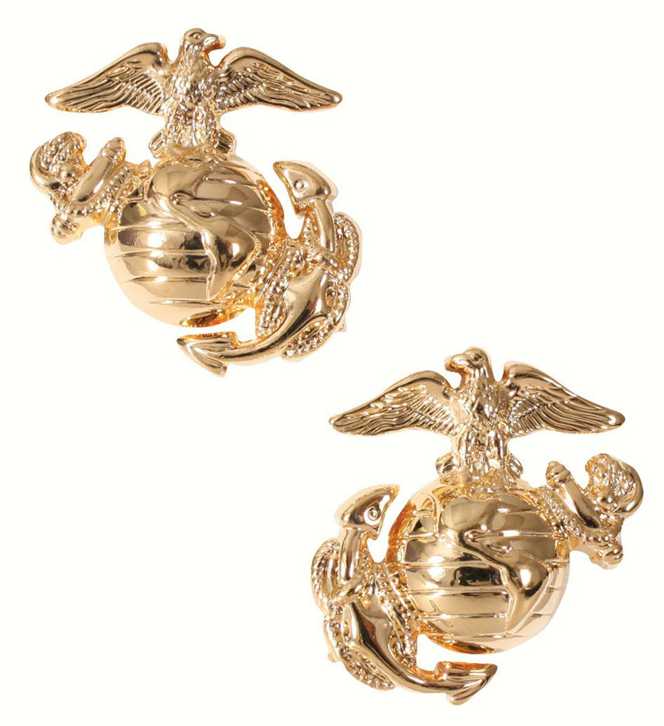 709 Marine Corps Globe & Anchor Insignia, Gold
