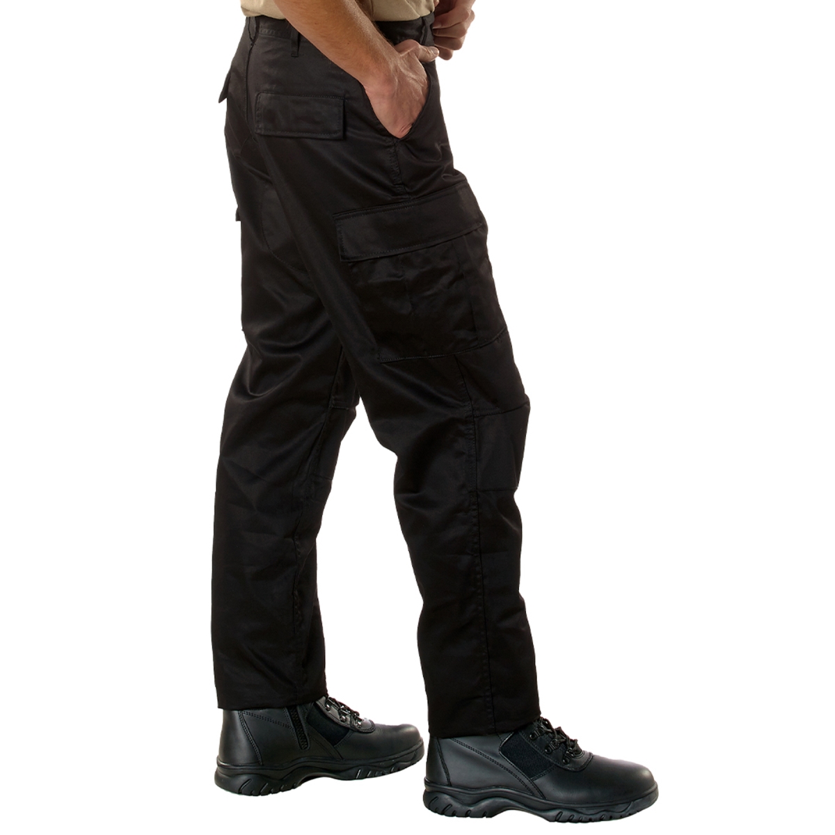9036 Men Tactical Battle Dress Uniform Long Pants, Black - Large