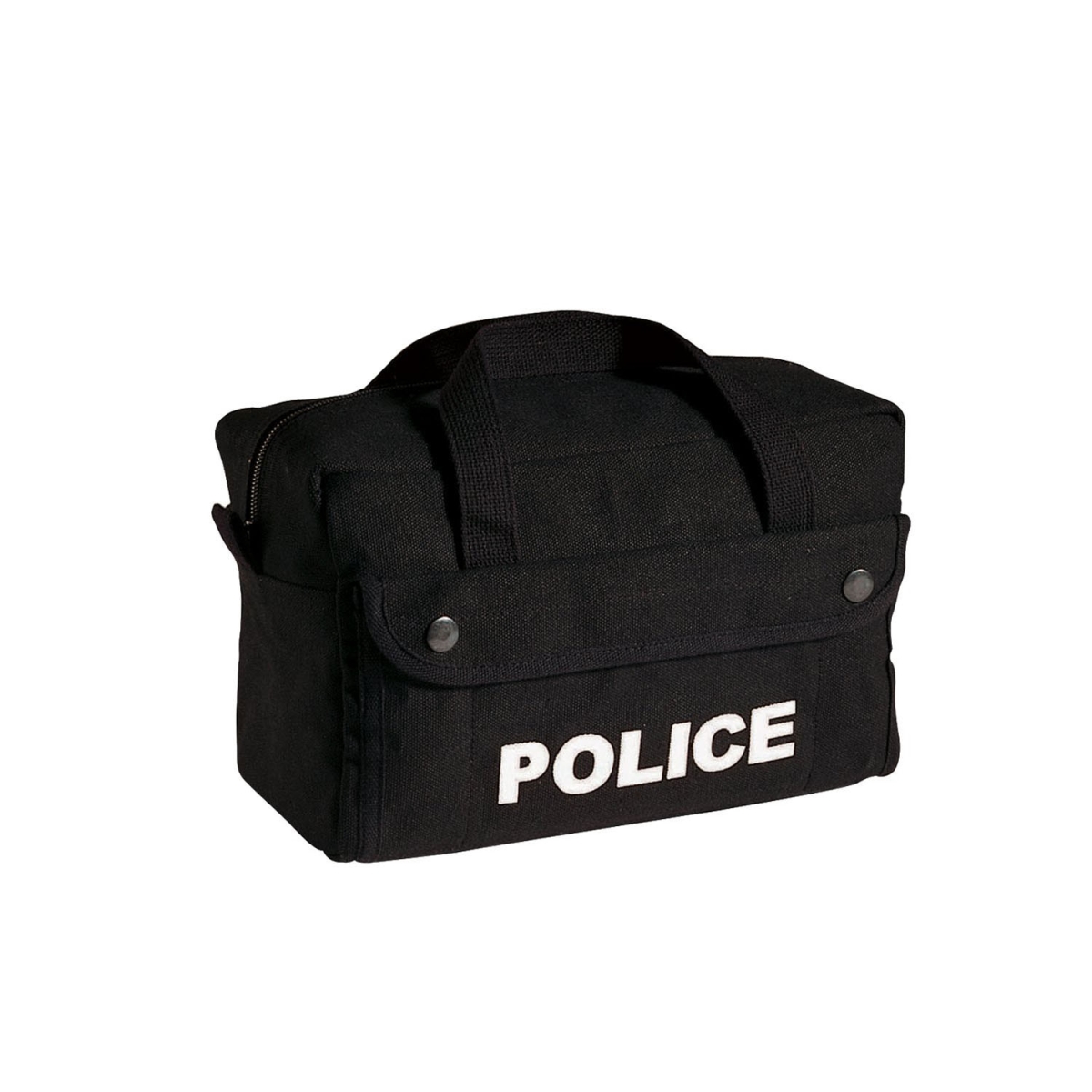 9369 Canvas Small Black Police Logo Gear Bag