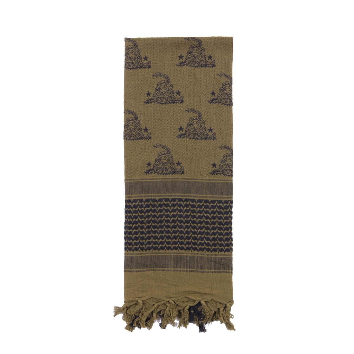 14153 Gadsden Snake Shemagh Tactical Desert Scarf, Olive Drab