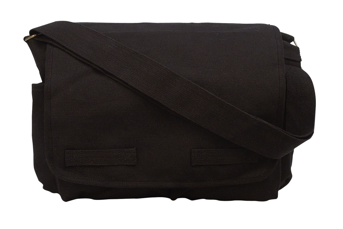 10575 Classic Canvas Messenger Bag, Black