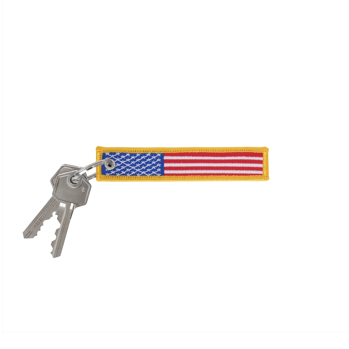 19689 US Flag Patch Keychain