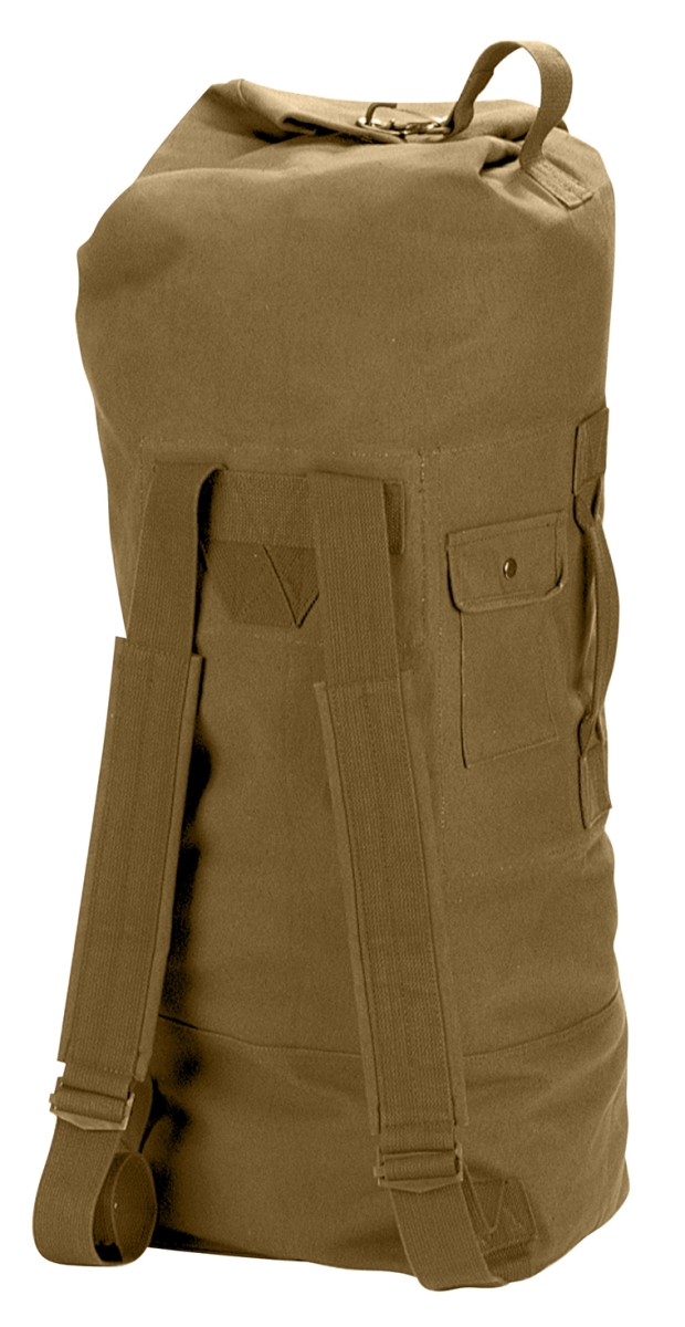 2083 G.I. Style Canvas Double Strap Duffle Bag, Coyote Brown