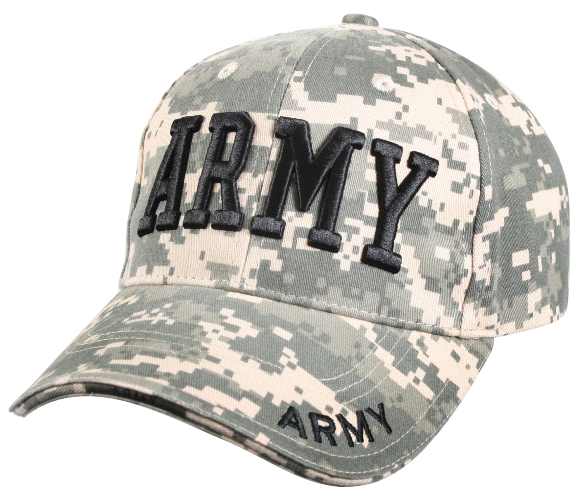 11038 Deluxe Army Embroidered Low Profile Insignia Cap, ACU Digital Camo