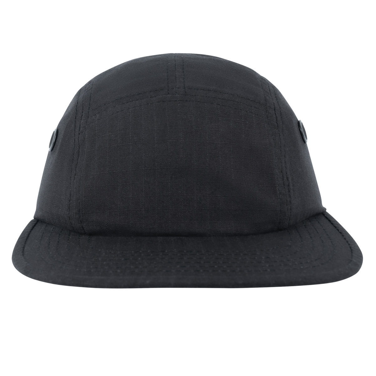 11080 5 Panel Rip-Stop Street Caps, Black