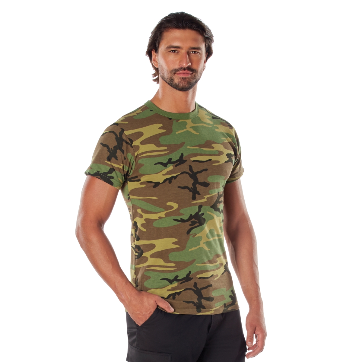 11286 Men Heavyweight Camo Short Sleeve T-Shirt - Medium