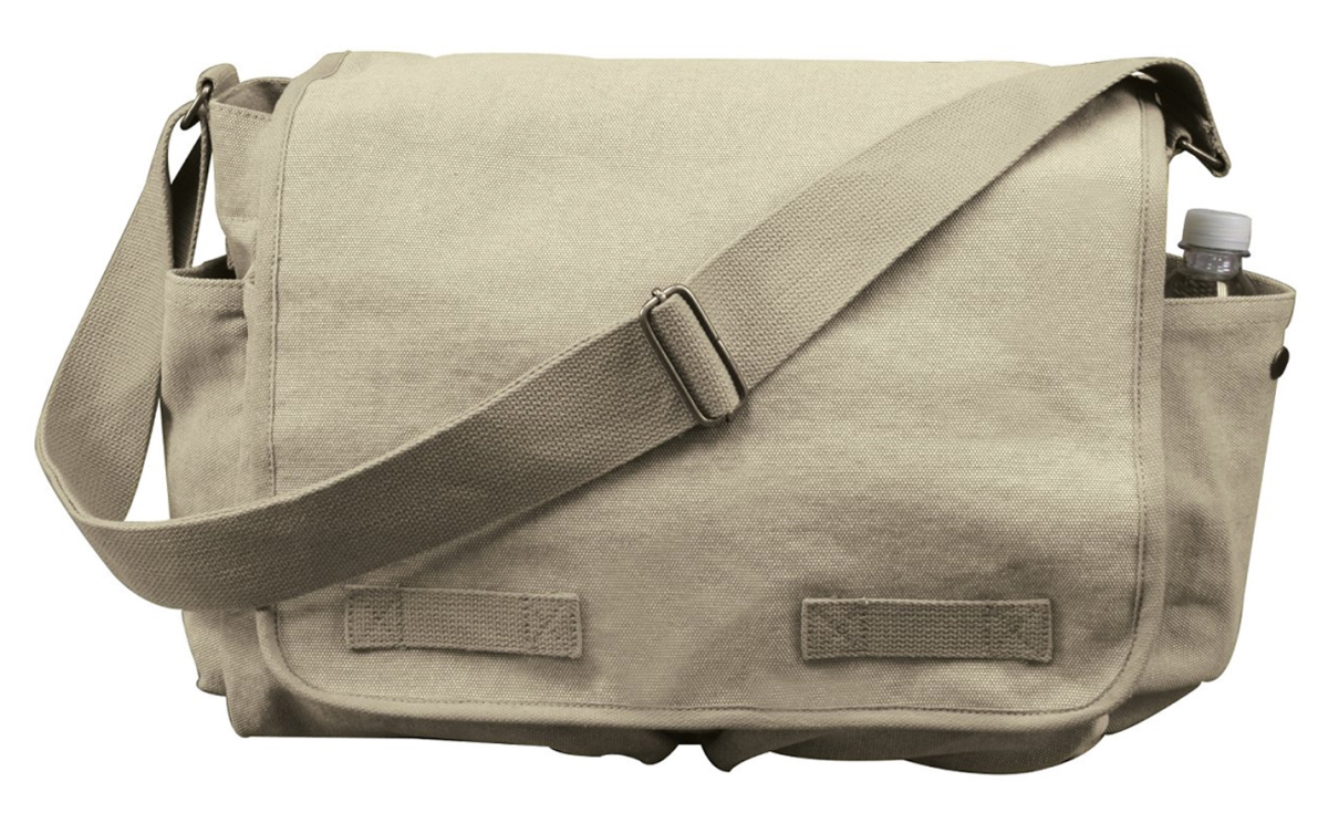 11368 Classic Canvas Messenger Bag, Khaki