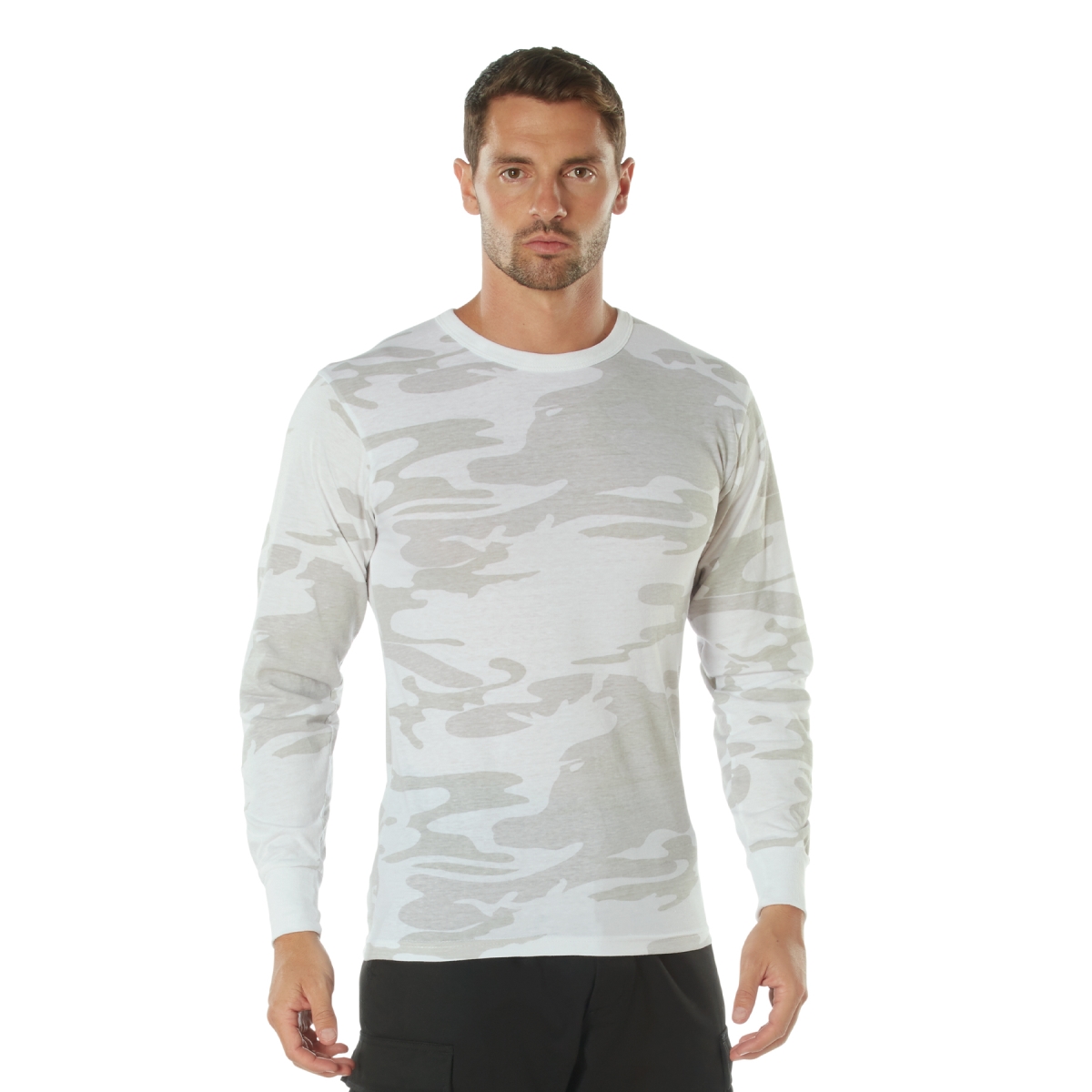 20169 Color Camo Long Sleeve T-Shirt, White Camo - Extra Large
