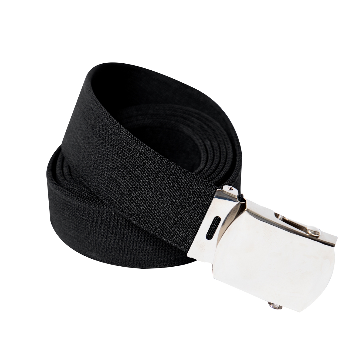20748 54 in. Long Elastic Stretch Web Belts, Black & Chrome