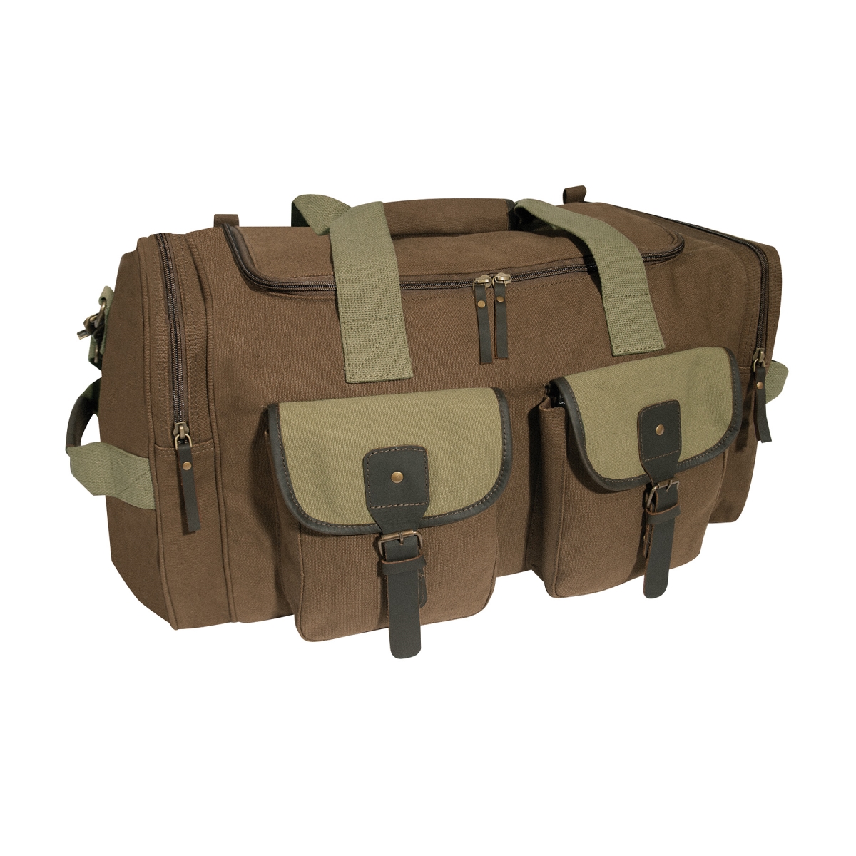 22197 Long Journey Canvas Travel Bag, Brown