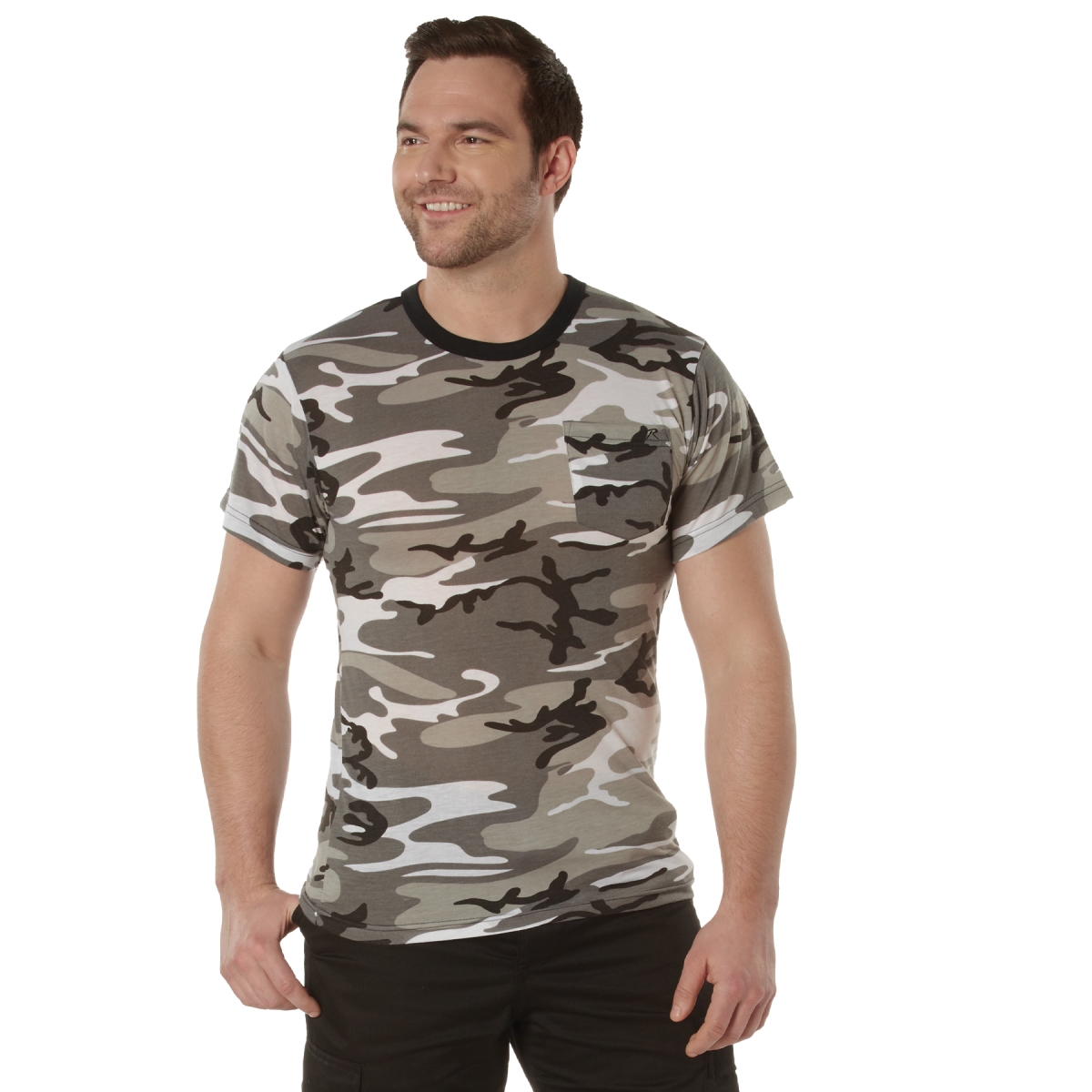22326 Moisture Wicking Pocket Short Sleeve T-Shirt, City Camo - Medium
