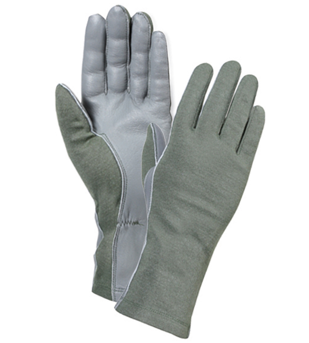 2153 G.I. Type Flame & Heat Resistant Flight Gloves, Olive Drab - Size 7