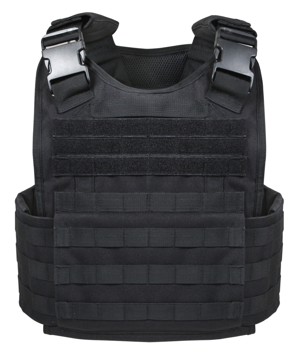 30943 Molle Plate Carrier Vest, Black - 4XL & 5XL