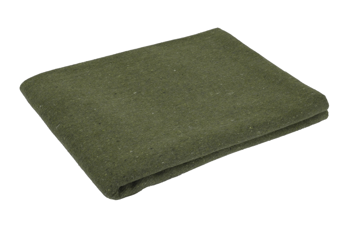 14638 Wool Rescue Survival Blanket, Olive Drab - 60 x 80 in.